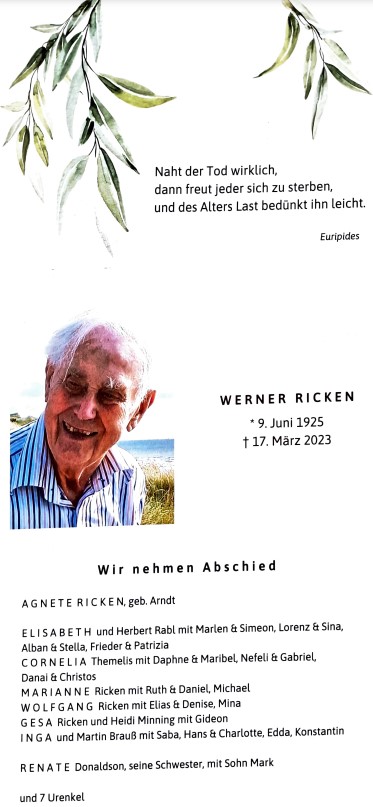 ricken werner todesanzeige 2023