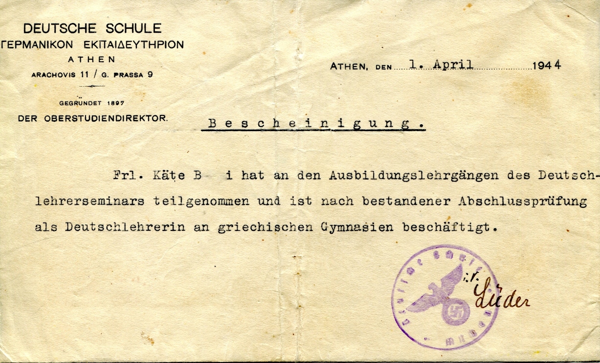 dsa bescheinigung 1944