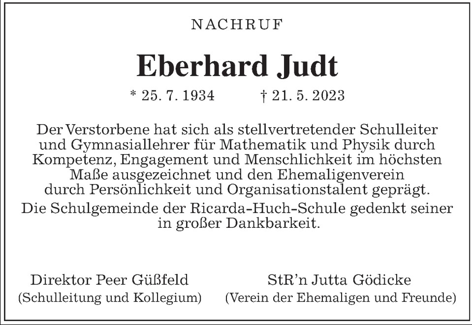 judt eberhard traueranzeige